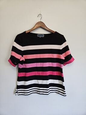 Karen Scott Striped Short Sleeve Tee